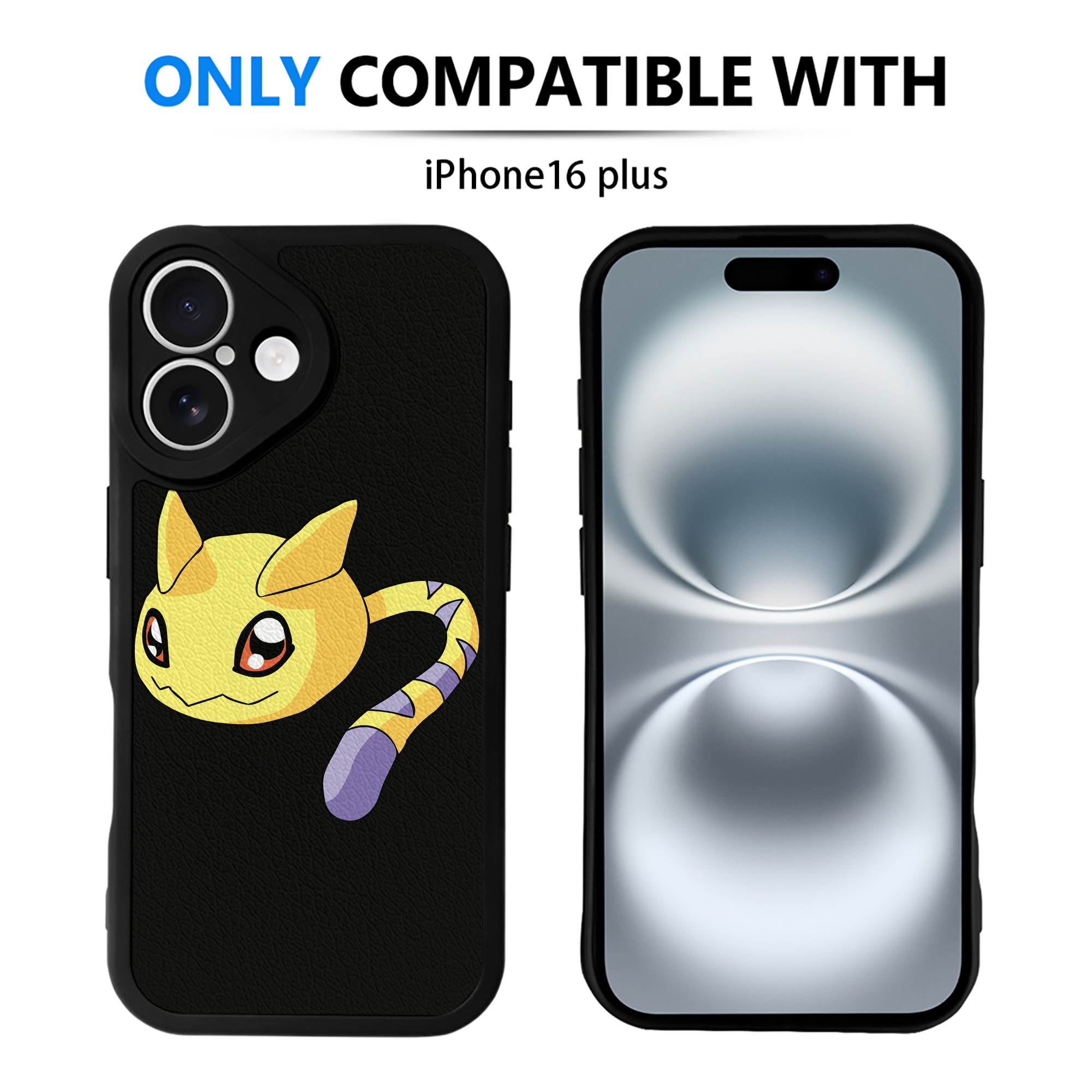 （画像用） Digimon デジタルモンスター/デジモン 【iPhone 16シリーズ対応】シリコンスマホケース（レザー調） 材質：シリコン
